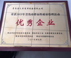 青島市群眾性質量管理活動優(yōu)秀企業(yè)